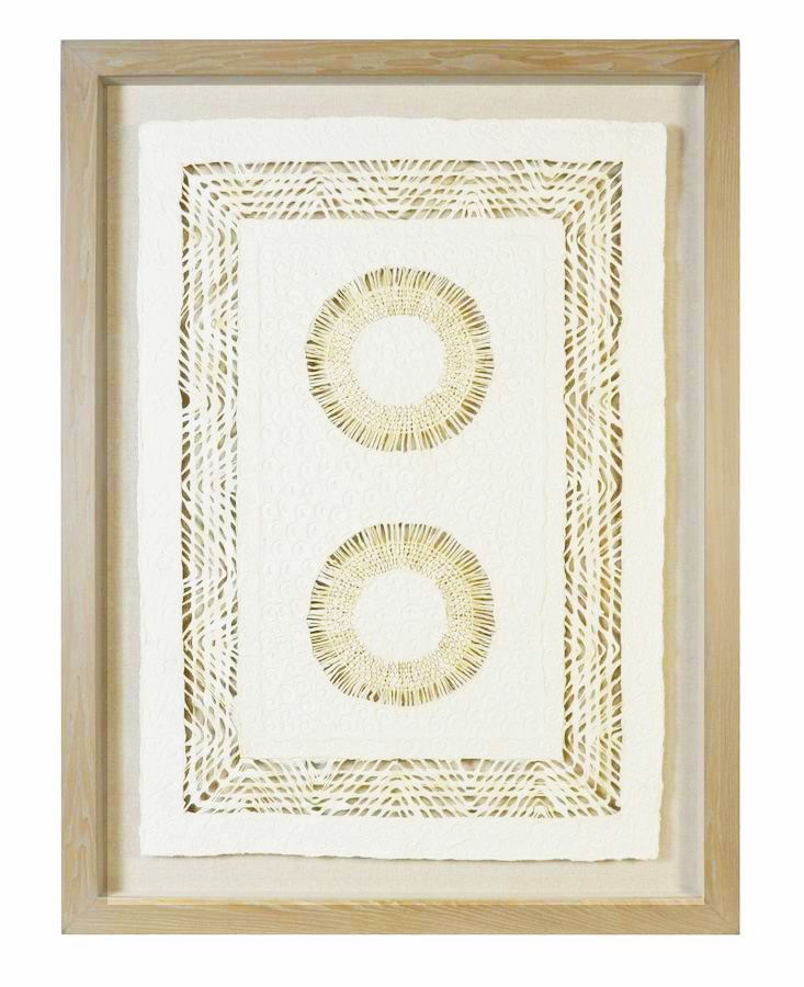 MS238 Wall Décor objet d art box framed twine paper design with glass